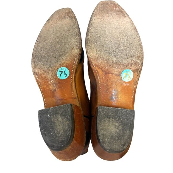 Lucchese Brown Leather Western Boots Size 7.5 - Picture 9 of 9